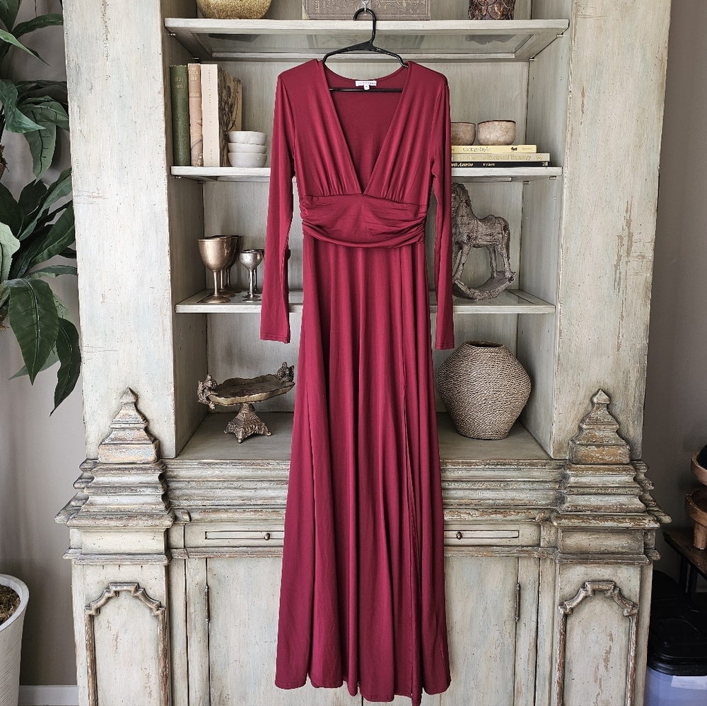 Baltic Born Arianna Merlot Maxi Dress - Picture 4 of 11
